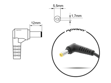 Zasilacz Movano 19.5v 9.23a (5.5x1.7) 180W do Acer