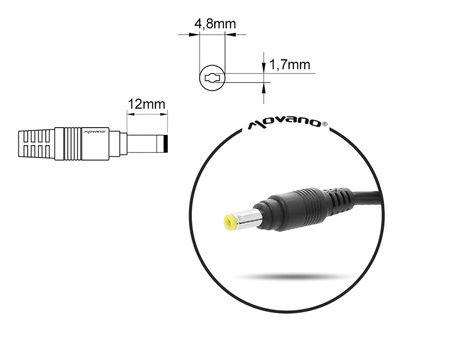 Zasilacz samochodowy Movano 18.5v 3.5a (4.8x1.7) 65W do HP, Compaq