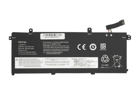 Bateria Mitsu do Lenovo ThinkPad T490, T495, P43s, P14s